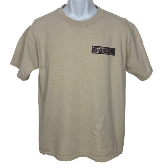Vintage Y2K Hawaii Cultural Foundation New York T Shirt Adult Medium Beige - Picture 2 of 7
